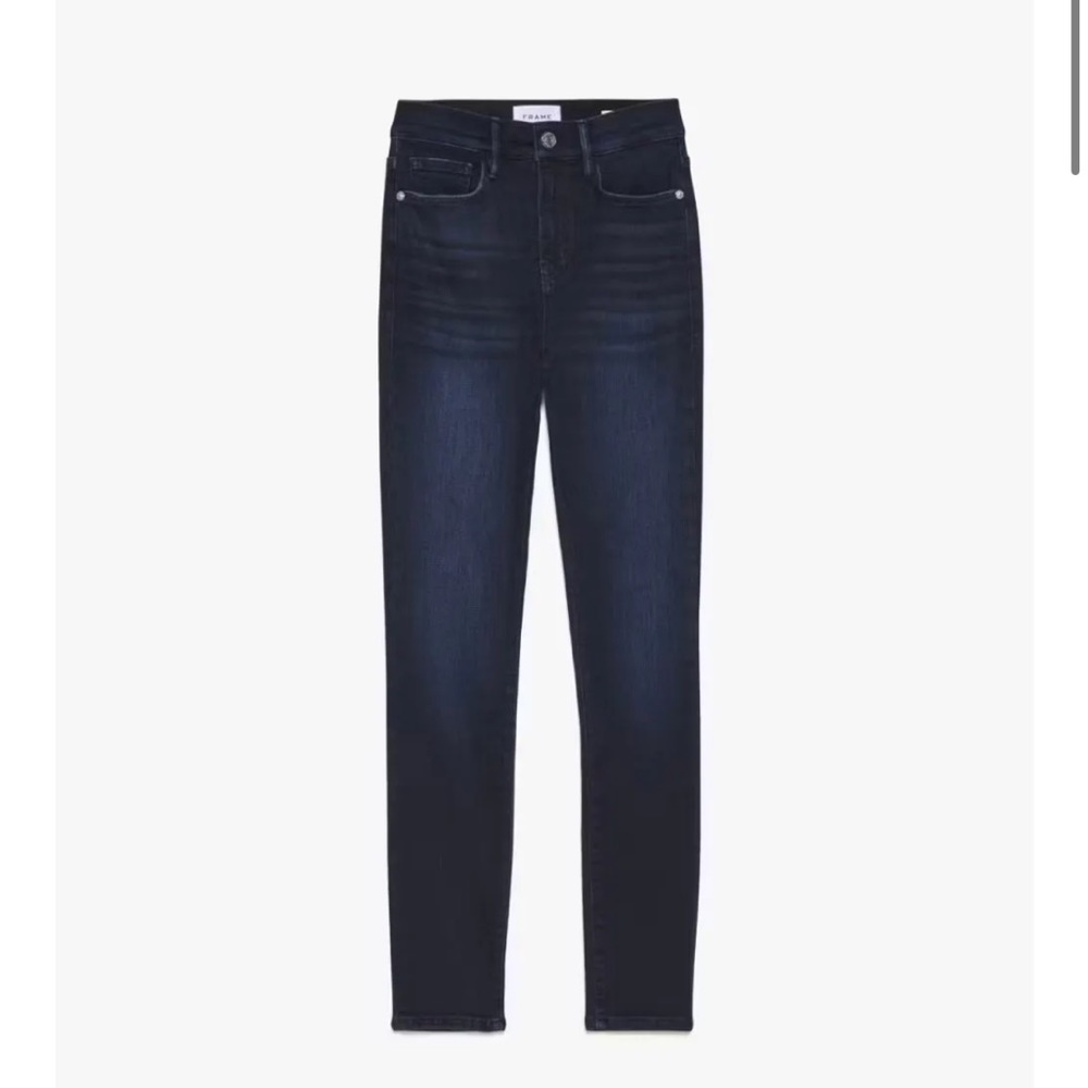 Frame Le high skinny in Oynx Indigo
